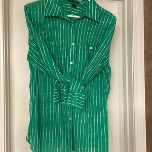 Ralph Lauren 100% cotton versatile sleeves blouse